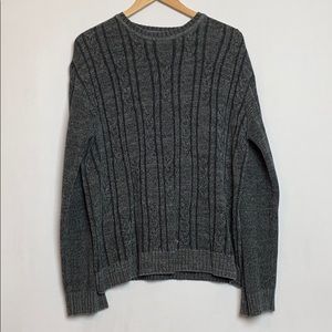 Axcess |  Cable Knit Sweater Charcoal Grey